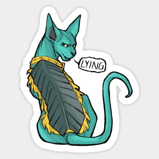 Lying Cat 01 Sticker